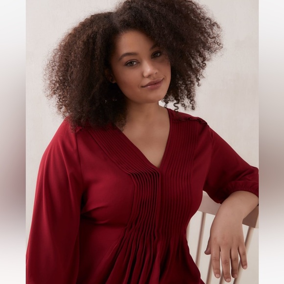 NWOT 1X Penningtons Red Blouse - Picture 3 of 9